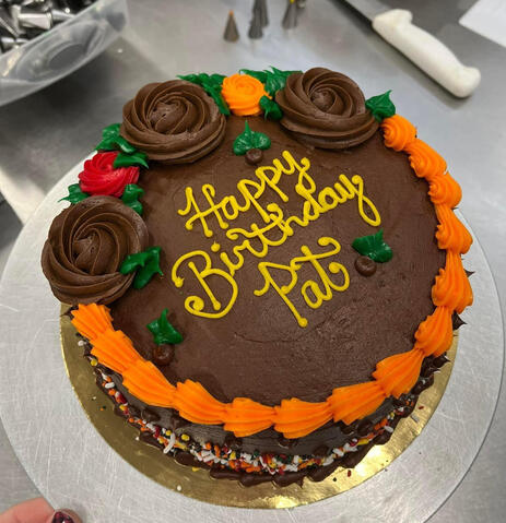 Fall themed birthday cake