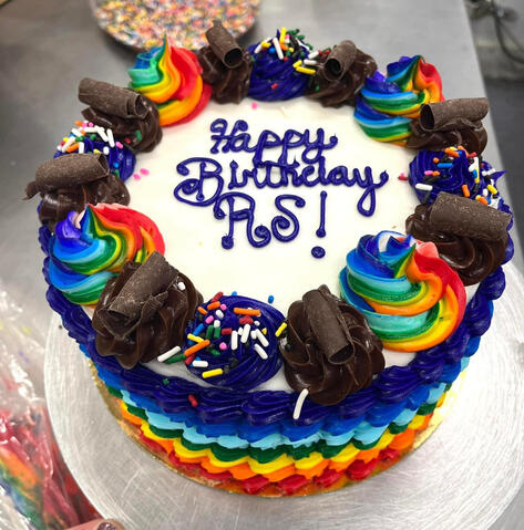 Rainbow birthday cake