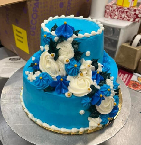 Colorful wedding cake
