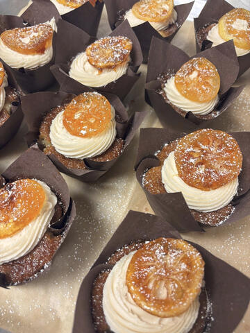 Gluten free candied lemon cupcakes