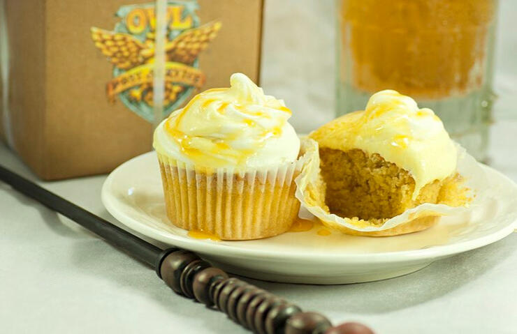 Butterbeer cupcakes