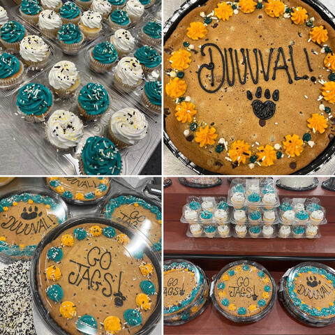Jaguars cookies ad cupcakes