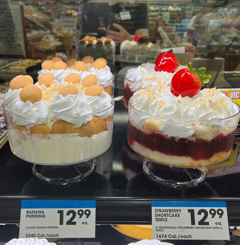 Banana pudding and shortcake trifles