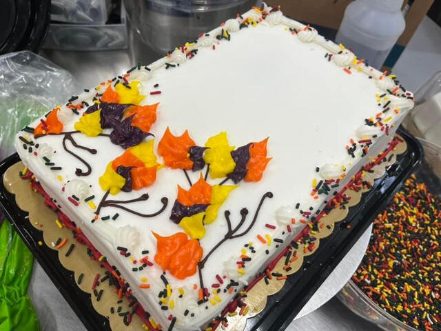 Fall 1/4 sheet cake