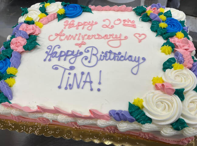 Anniversary birthday cake
