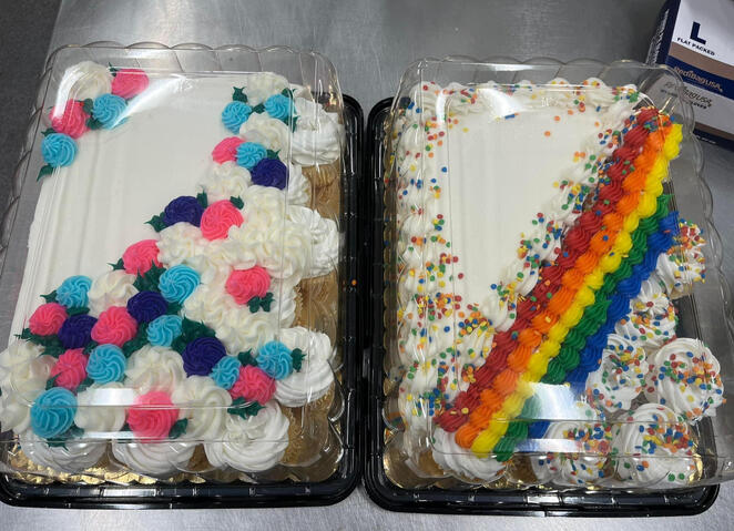 Pride month pairing cakes