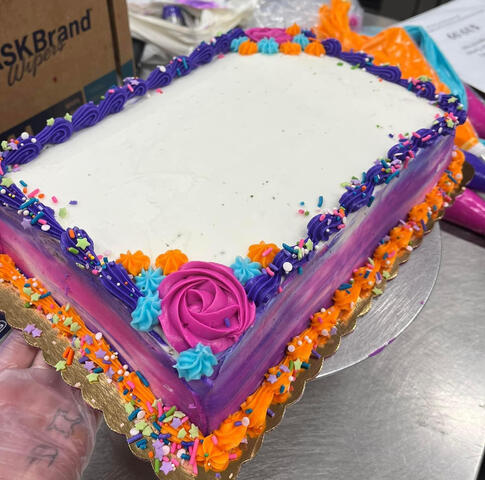 Tye dye cake
