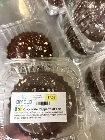 Gluten free vegan chocolate peppermint tarts