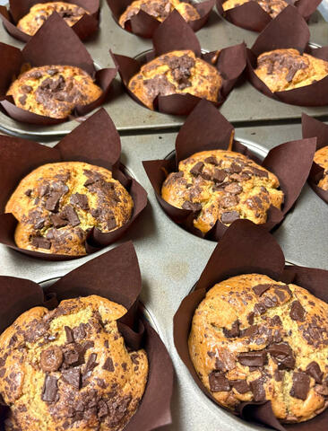 Gluten-free chocolate chip muffins