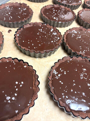 Gluten-free double chocolate tarts