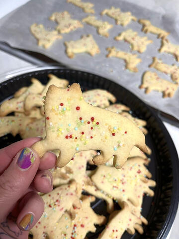 Kitty cat shortbread cookies