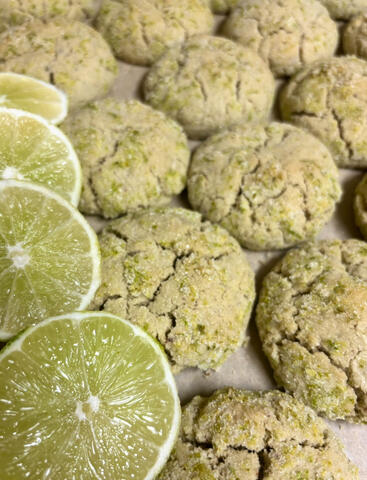 Vegan key lime cookies